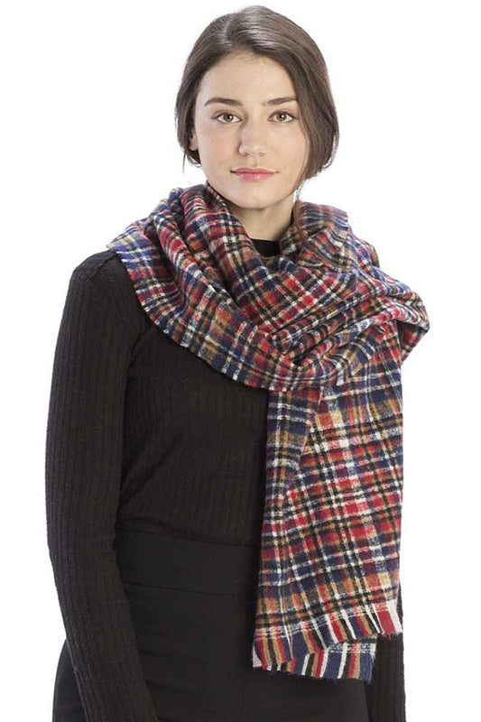 Colored Plaid Checkered Scarf - Vestidora's