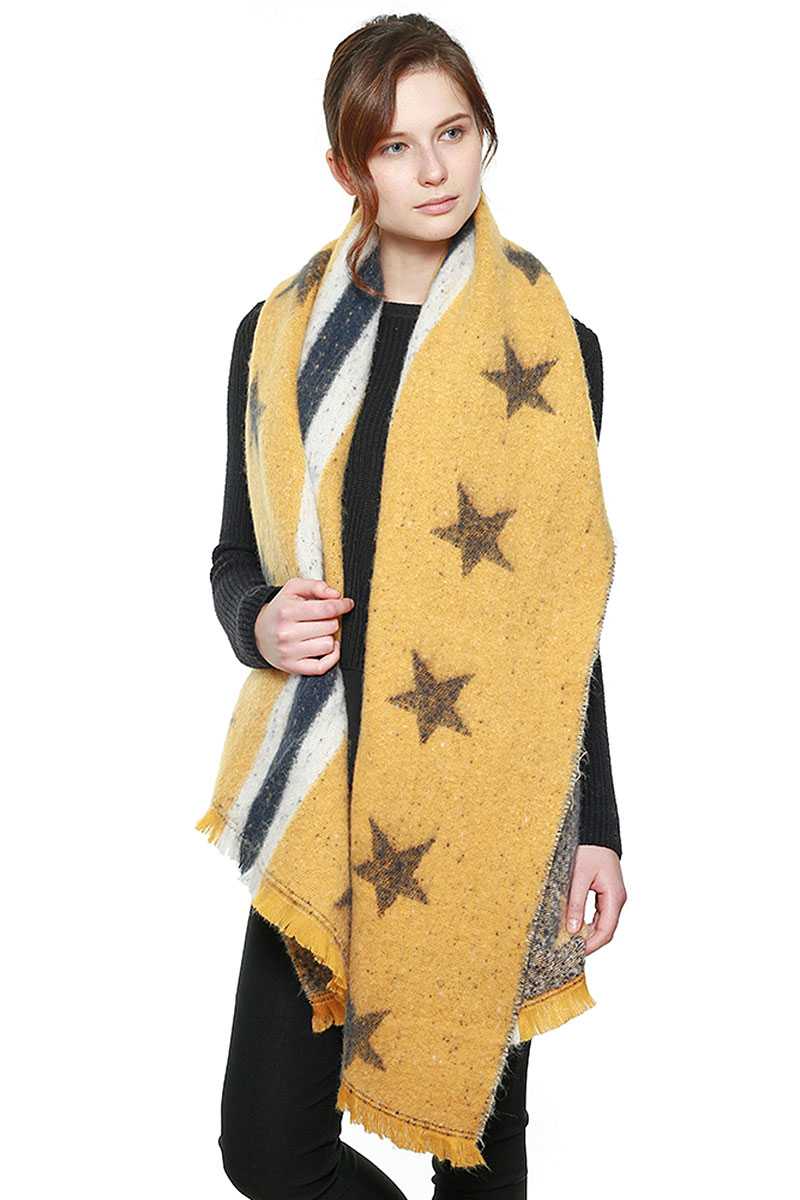 Stars & Stripe Oversized Scarf - Vestidora's