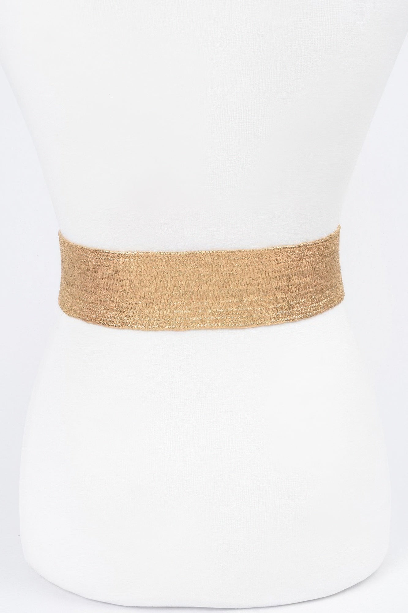 Multi Stone Metallic Straw Stretch Belt - Vestidora's
