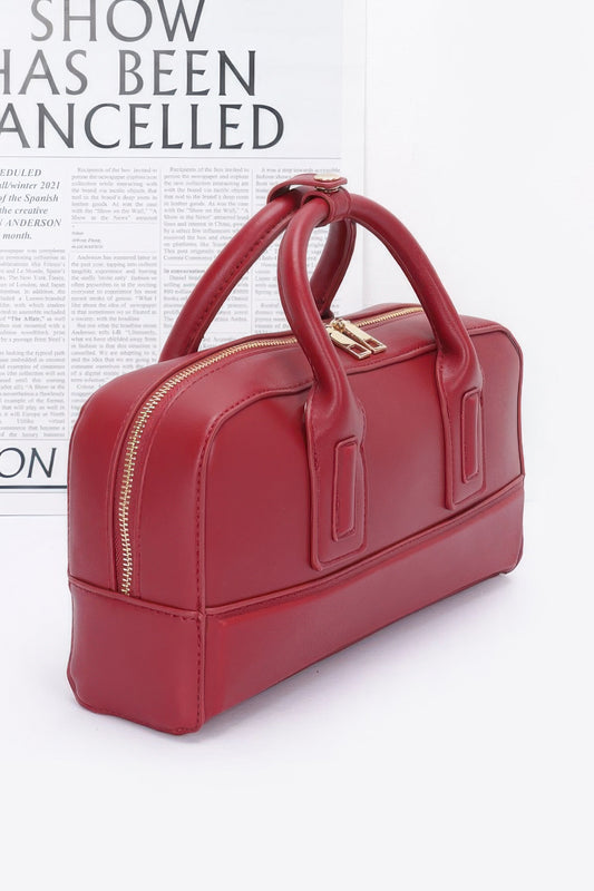 Faux Leather Handbag - Vestidora's