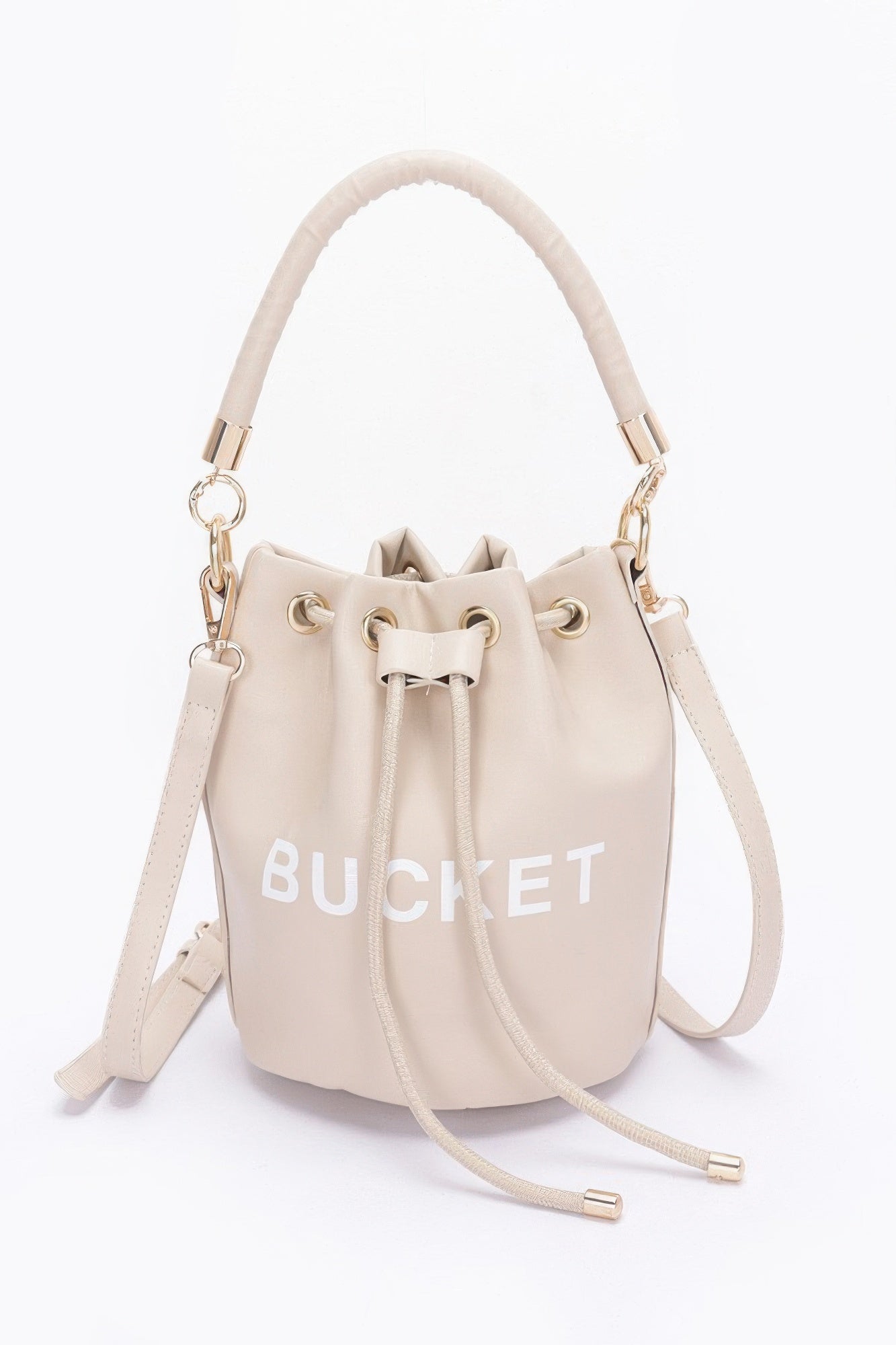 Faux Leather Bucket Bag - Vestidora's