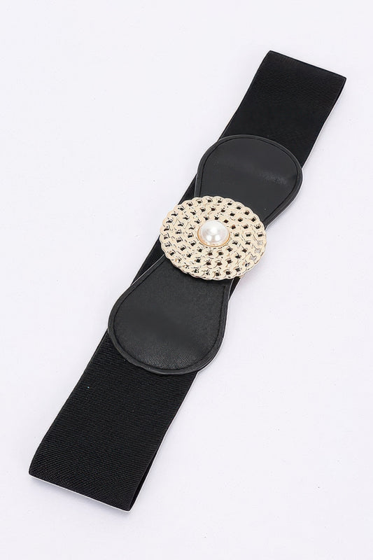 Metal Buckle Elastic Belt - Vestidora's