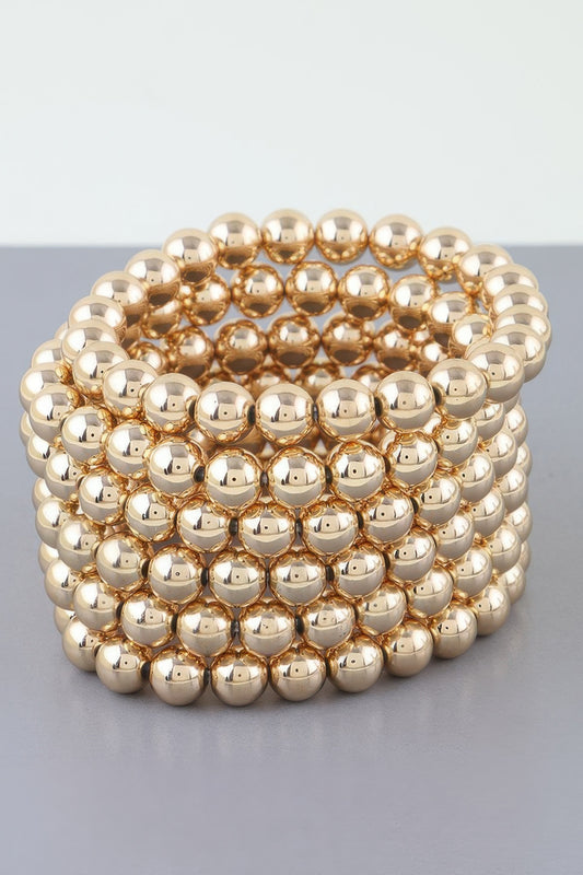 Multi Beaded Cuff Bracelet - Vestidora's