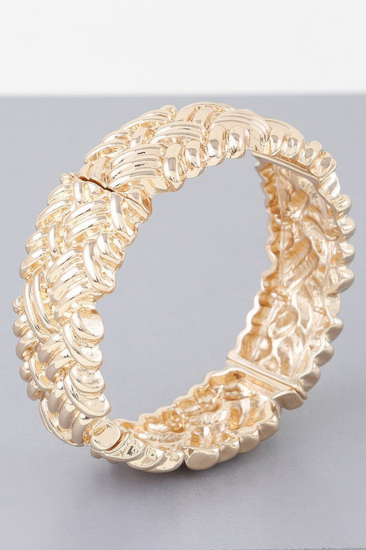 Cross Hatch Cuff Bracelet - Vestidora's
