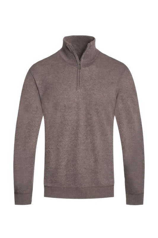 Mens Knit Quarter Zip Sweater - Vestidora's