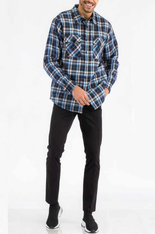 Mens Quilted Padded Flannel - Vestidora's
