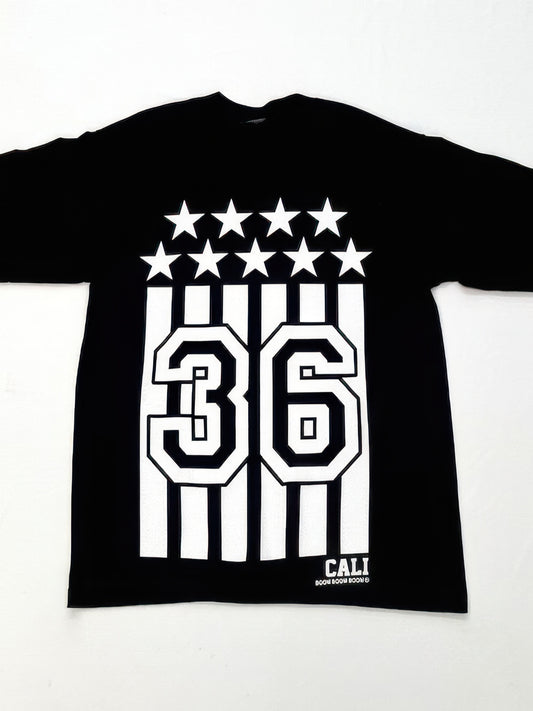 Black And White Flag Print Tee - Vestidora's
